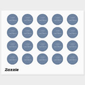 Minimalistisches Blue Wedding-Label und Aufkleber (Blatt)