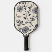 Minimalistisches Blumendesign mit Individuelle Nam Pickleball Schläger (Vorderseite)
