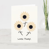 Minimalistisches Blumendesign zum Muttertag Karte (Vorderseite)