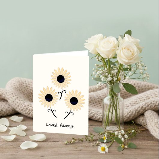 Minimalistisches Blumendesign zum Muttertag Karte