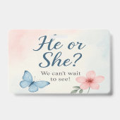 Minimalistisches Blumengeschlecht - Einladung Ausweis (Rückseite)