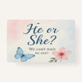 Minimalistisches Blumengeschlecht - Einladung Ausweis (Rückseite)