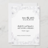 Minimalistisches Blumenhochzeiten-Foto Save the Da Date (Vorderseite)