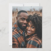 Minimalistisches Blumenhochzeiten-Foto Save the Da Save The Date (Rückseite)