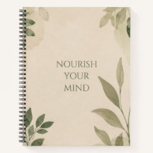Minimalistisches Blumenjournal für persönliches Wa