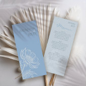 Minimalistisches Blumenmenü Menükarte