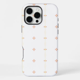 Minimalistisches Blumenmuster auf weißem Hintergru iPhone 16 Pro Max Hülle