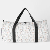 Minimalistisches Blumenmuster Boho Wildblume Duffle Bag (Rückseite)