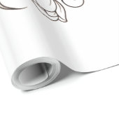 Minimalistisches Blumenmuster Frau Geschenkpapier (Rolleneckpunkt)