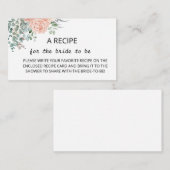 Minimalistisches Blumenmuster für die Umschließung Begleitkarte (Vorne/Hinten)