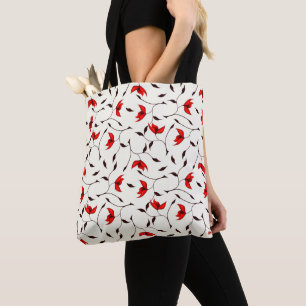 Minimalistisches Blumenmuster hübscher Naturliebha Tasche