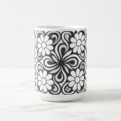 Minimalistisches Blumenmuster Kaffeetasse (Mittel)