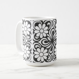 Minimalistisches Blumenmuster Kaffeetasse