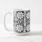 Minimalistisches Blumenmuster Kaffeetasse (Links)
