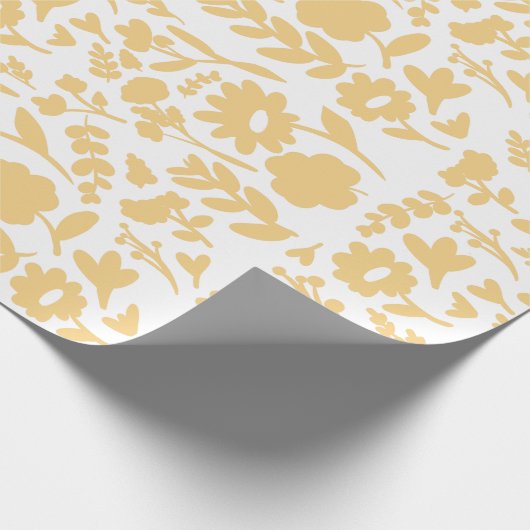 Minimalistisches Blumenpapier Geschenkpapier (Ecke)