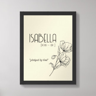 Minimalistisches Blumenposter - Individuelle Name  Poster