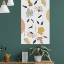Minimalistisches Blumenposter