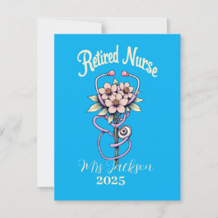Minimalistisches Blumenstethoskop Postkarte