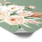 Minimalistisches Blumenzauberposter Poster (Ecke)