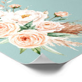 Minimalistisches Blumenzauberposter Poster (Ecke)