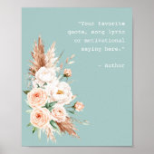 Minimalistisches Blumenzauberposter Poster (Vorne)
