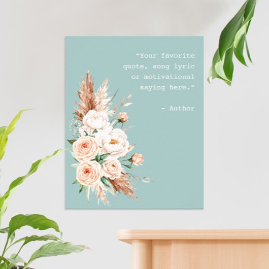 Minimalistisches Blumenzauberposter Poster