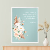 Minimalistisches Blumenzauberposter Poster
