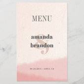 Minimalistisches Blush & Bloom Bold Script Wedding (Vorderseite)