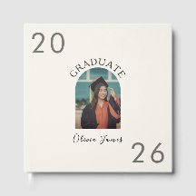 Minimalistisches Bogen-Abschlussfoto-Gästebuch