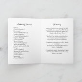 Minimalistisches Bogen-Foto Trauerprogramm 4-Seite Karte (Innenseite)