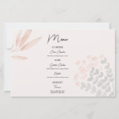 Minimalistisches Boho Foto Collage Wedding Menü (Rückseite)