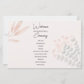 Minimalistisches Boho Foto Collage Wedding Program (Rückseite)