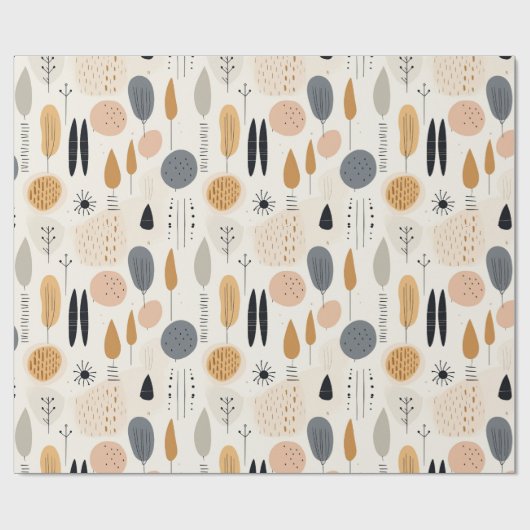 Minimalistisches Boho-Papier Geschenkpapier (Flach)