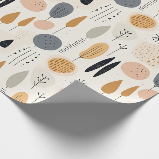 Minimalistisches Boho-Papier Geschenkpapier (Ecke)