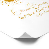 Minimalistisches Boho Sunshine Begrüßungszeichen B Poster (Ecke)