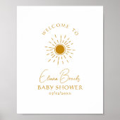Minimalistisches Boho Sunshine Begrüßungszeichen B Poster (Vorne)
