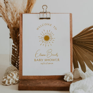 Minimalistisches Boho Sunshine Begrüßungszeichen B Poster