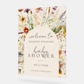 Minimalistisches Boho Wildblume Blumenbaby Duschze Acrylschild (Winkel)