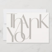 Minimalistisches Bold Dove Gray Foto Danke Karte (Vorderseite)