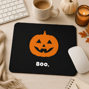 Minimalistisches BOO. Kürbis – Minimalist Hallowee Mousepad
