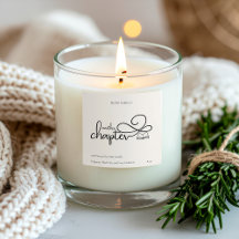 Minimalistisches Book Lover Candle Label