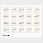 Minimalistisches Book Lover Candle Label Quadratischer Aufkleber (Blatt)