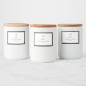 Minimalistisches Border Foliage Leaf Candle Label Lebensmitteletikett (Flaschen)