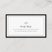 Minimalistisches Border Leaf Wedding Website UAWG Begleitkarte (Vorderseite)