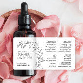 Minimalistisches botanisches 1 OZ Tropferflasche Adressaufkleber