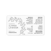 Minimalistisches botanisches 1 OZ Tropferflasche Adressaufkleber (Vorne)