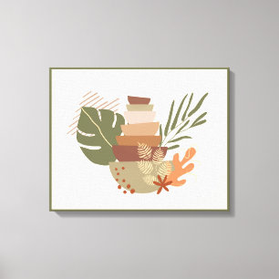 Minimalistisches botanisches Abstract III 50x40 cm Leinwanddruck