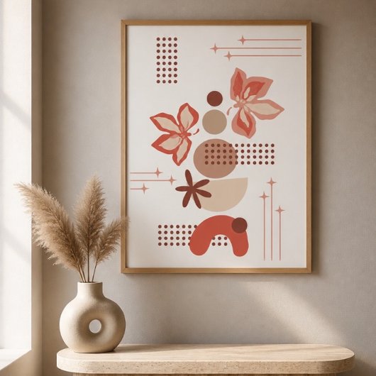Minimalistisches Botanisches Abstraktes Poster