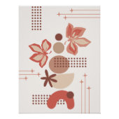 Minimalistisches Botanisches Abstraktes Poster (Vorderseite)