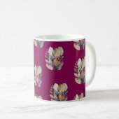 Minimalistisches botanisches Blattmuster Kaffeetasse (VorderseiteRechts)